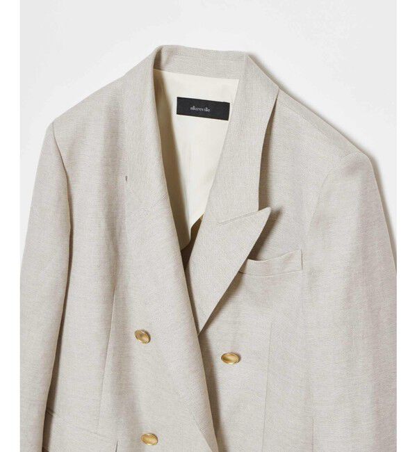 allureville「シャークスキンダブルブレストジャケット」|テーラードジャケット|