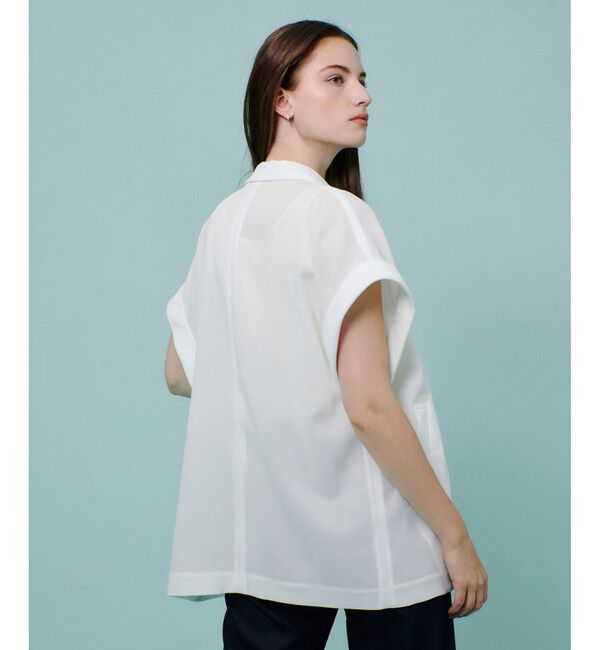 allureville「スラブメッシュフレンチスリーブジャケット」|テーラードジャケット|