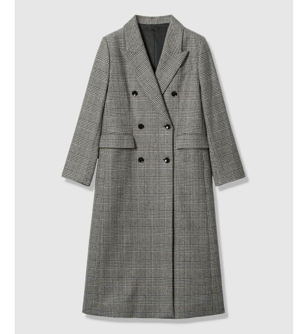 allureville「グレンチェックロングチェスターコート」|チェスターコート|