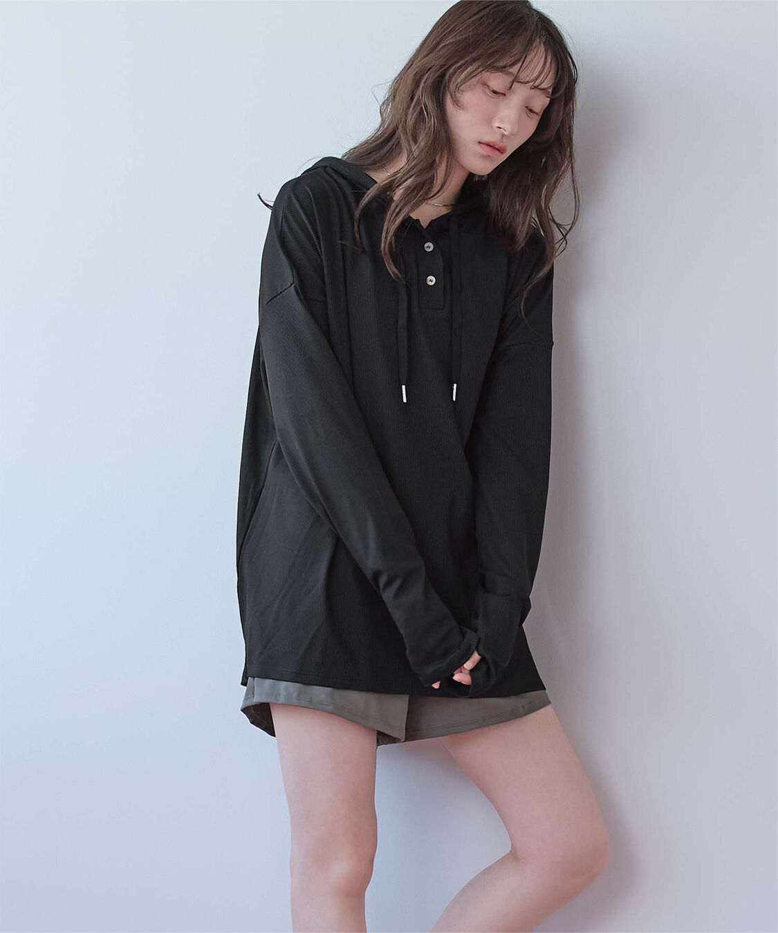 SEA DRESS「オーバーシルエットラッシュパーカープルオーバー」|ビキニトップス|