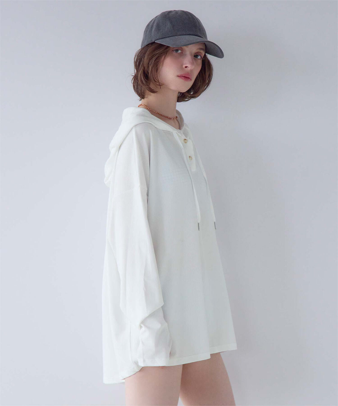 SEA DRESS「オーバーシルエットラッシュパーカープルオーバー」|ビキニトップス|