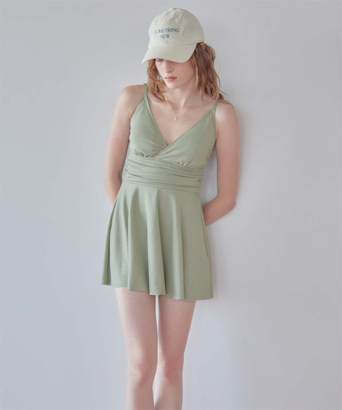 SEA DRESS「スカート付Vネックワンピース」|ビキニ|