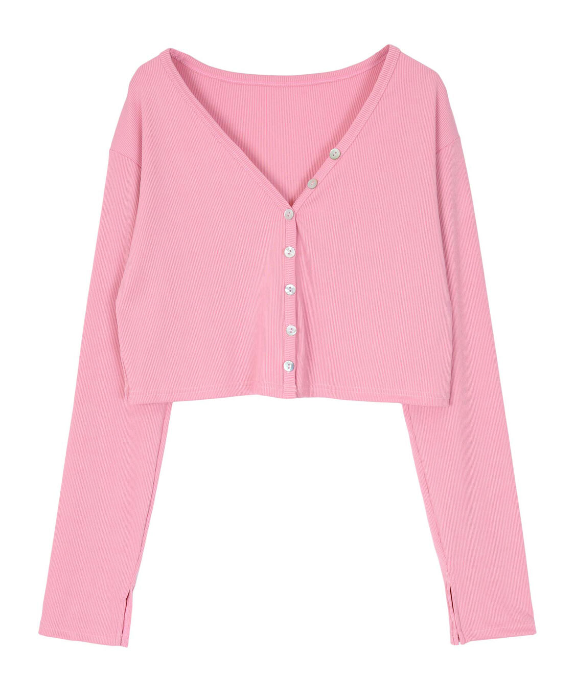 SEA DRESS「スリットスリーブ細リブラッシュカーディガン」|ビキニトップス|