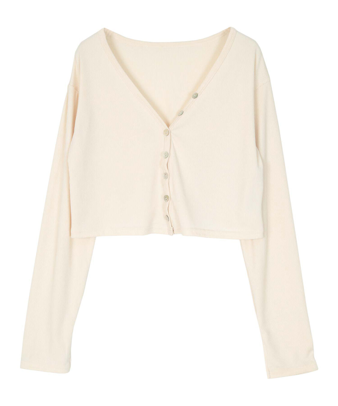 SEA DRESS「スリットスリーブ細リブラッシュカーディガン」|ビキニトップス|バニラ