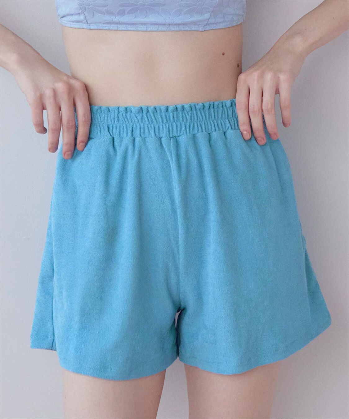 SEA DRESS「パイル素材ショートパンツ」|ショーツ|ブルー