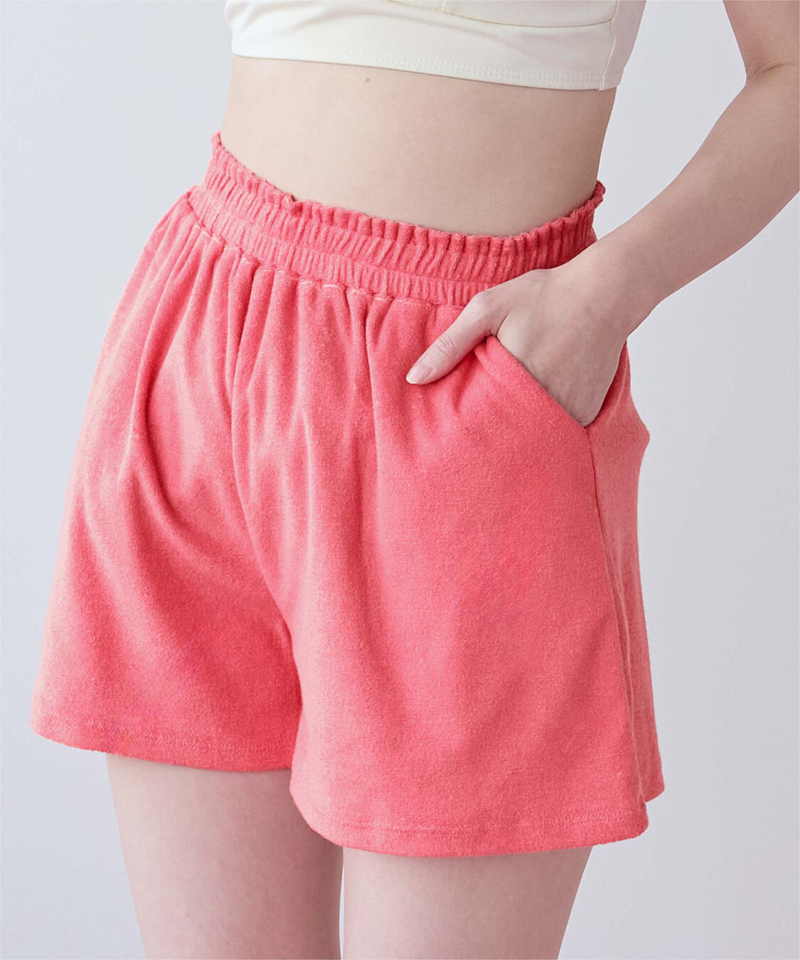 SEA DRESS「パイル素材ショートパンツ」|ショーツ|ピンク