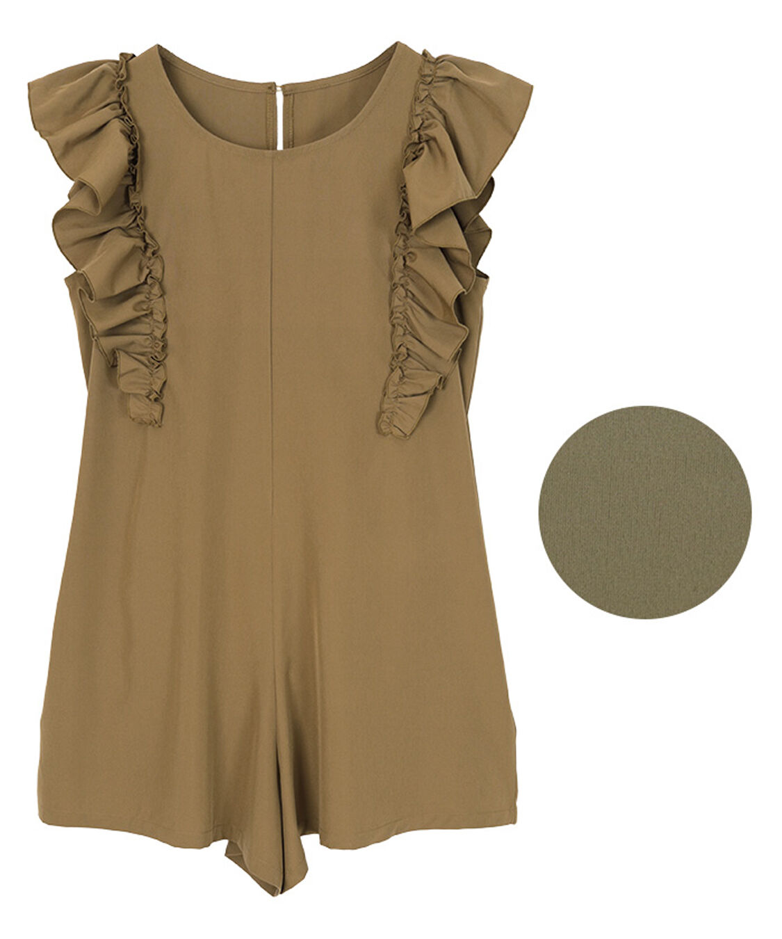 SEA DRESS「ショルダーフリルオールインワン/ワンピース水着」|コンビネゾン|