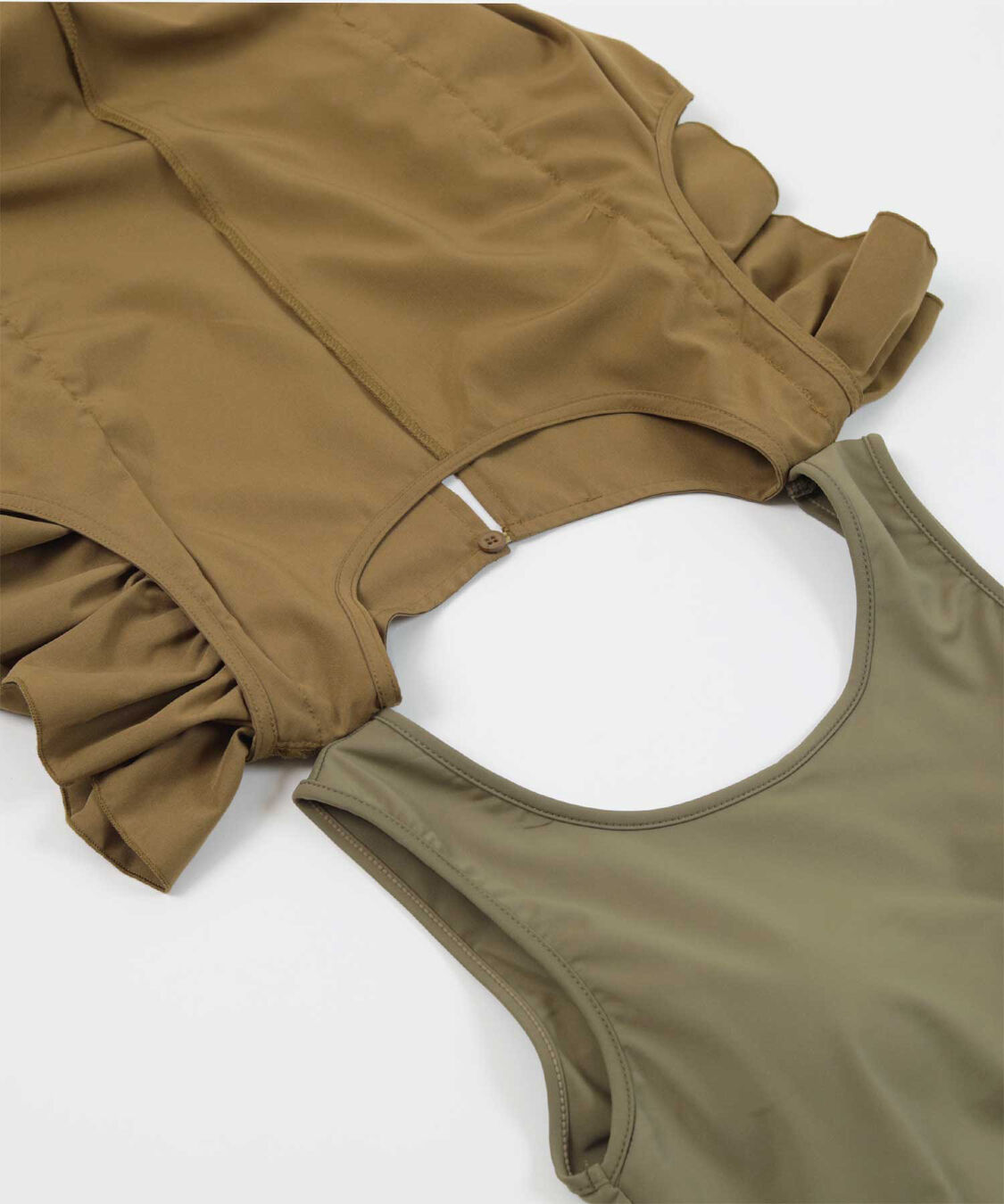 SEA DRESS「ショルダーフリルオールインワン/ワンピース水着」|コンビネゾン|