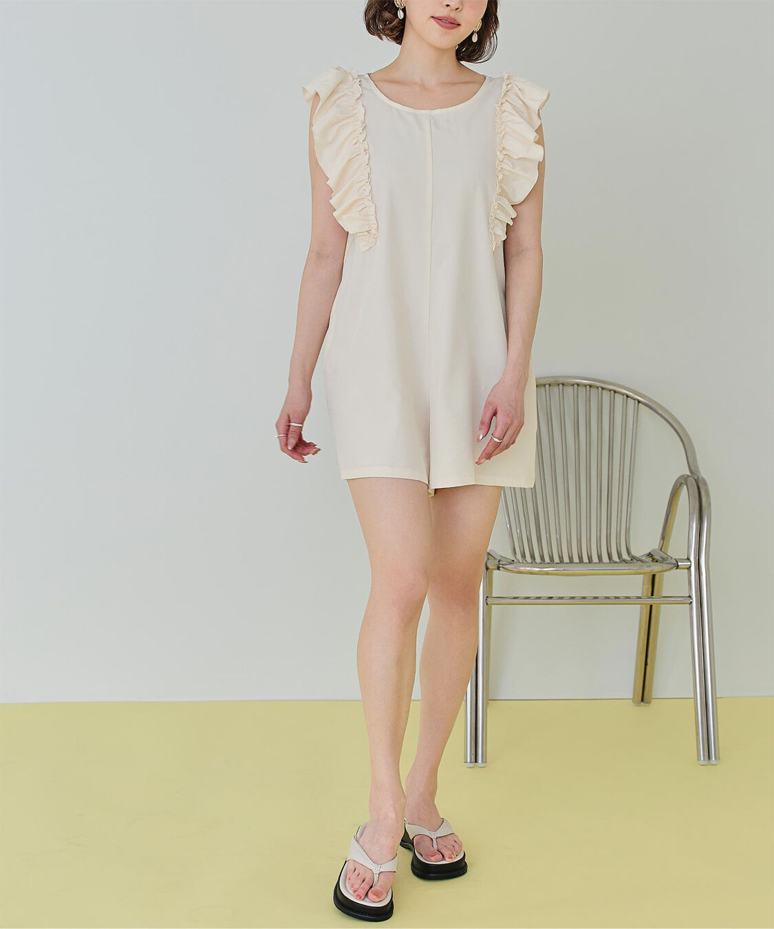 SEA DRESS「ショルダーフリルオールインワン/ワンピース水着」|コンビネゾン|