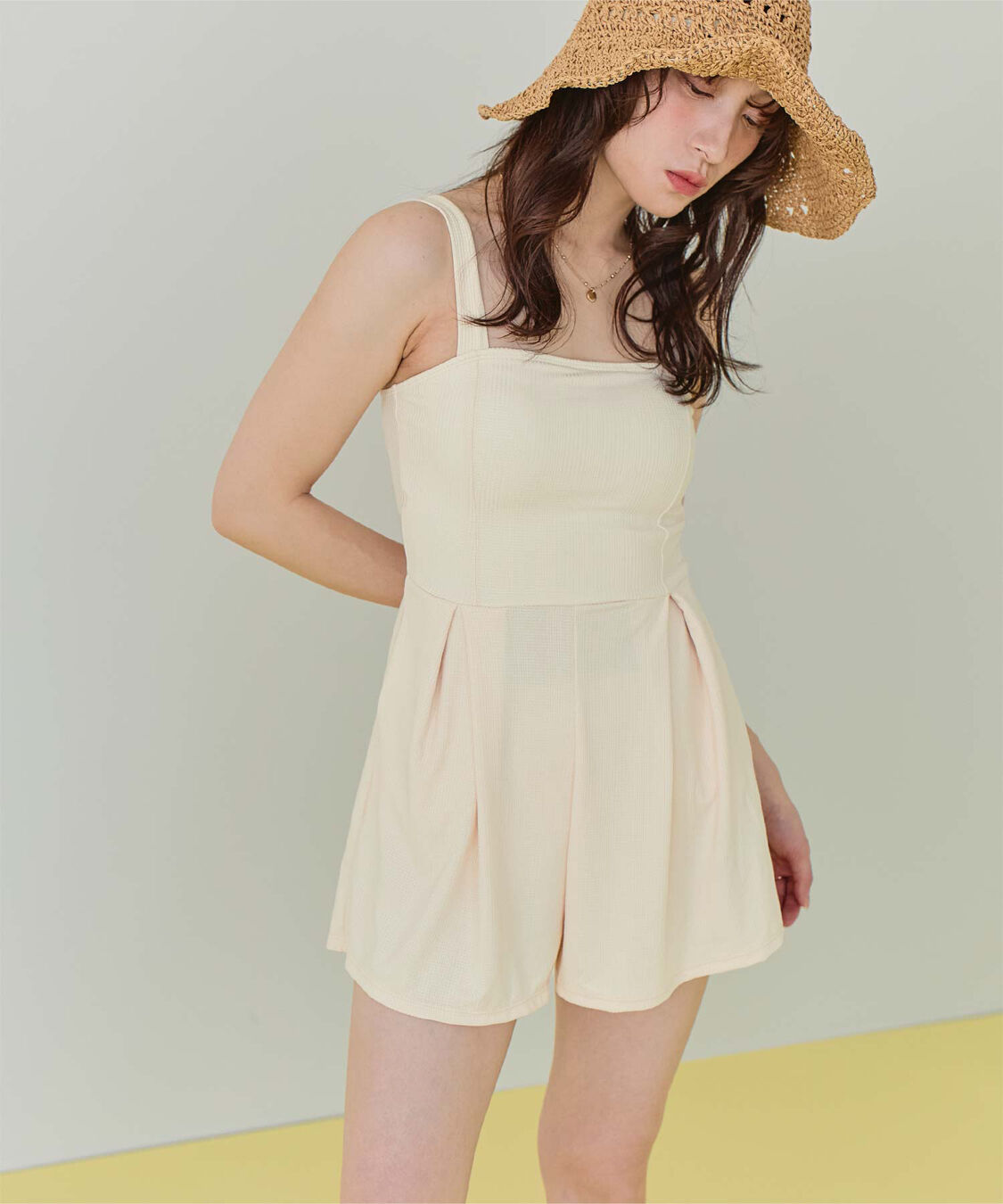 SEA DRESS「チェック素材ロンパース/ワンピース/セット水着」|コンビネゾン|