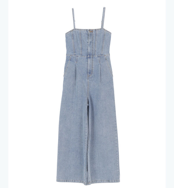 titivate「キャミソールデニムオールインワン」|デニム|