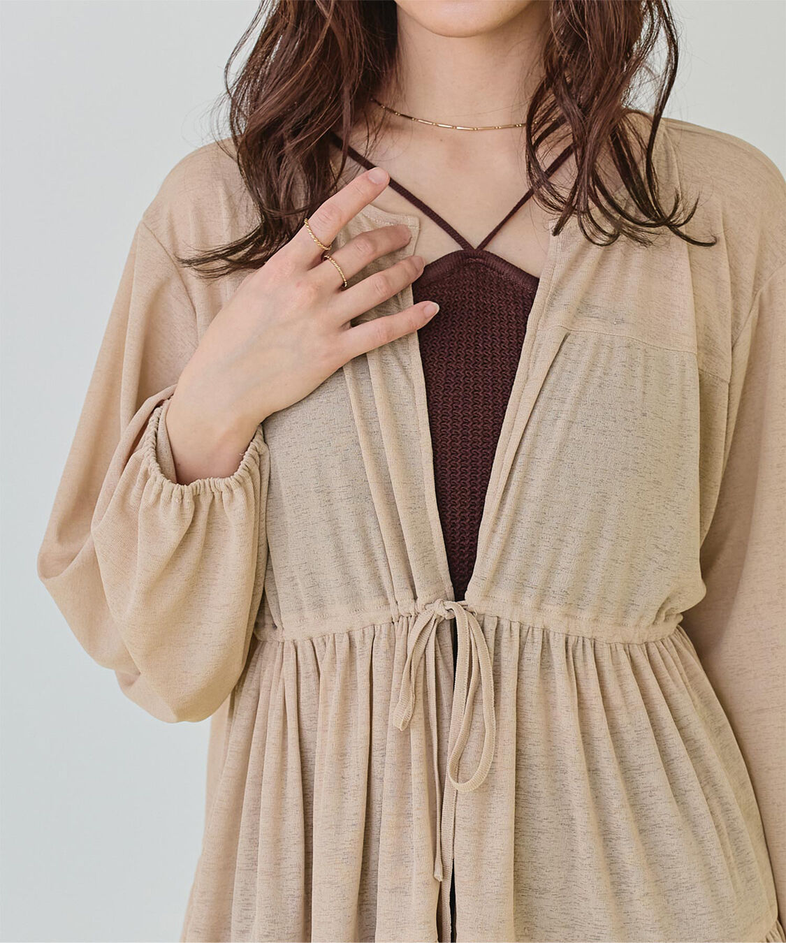 SEA DRESS「ティアードロングカーディガン/ラッシュガード」|コンビネゾン|