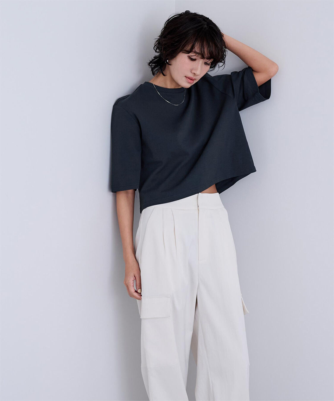 ur's「汗染み防止クロップドTシャツ」|Tシャツ・カットソー|