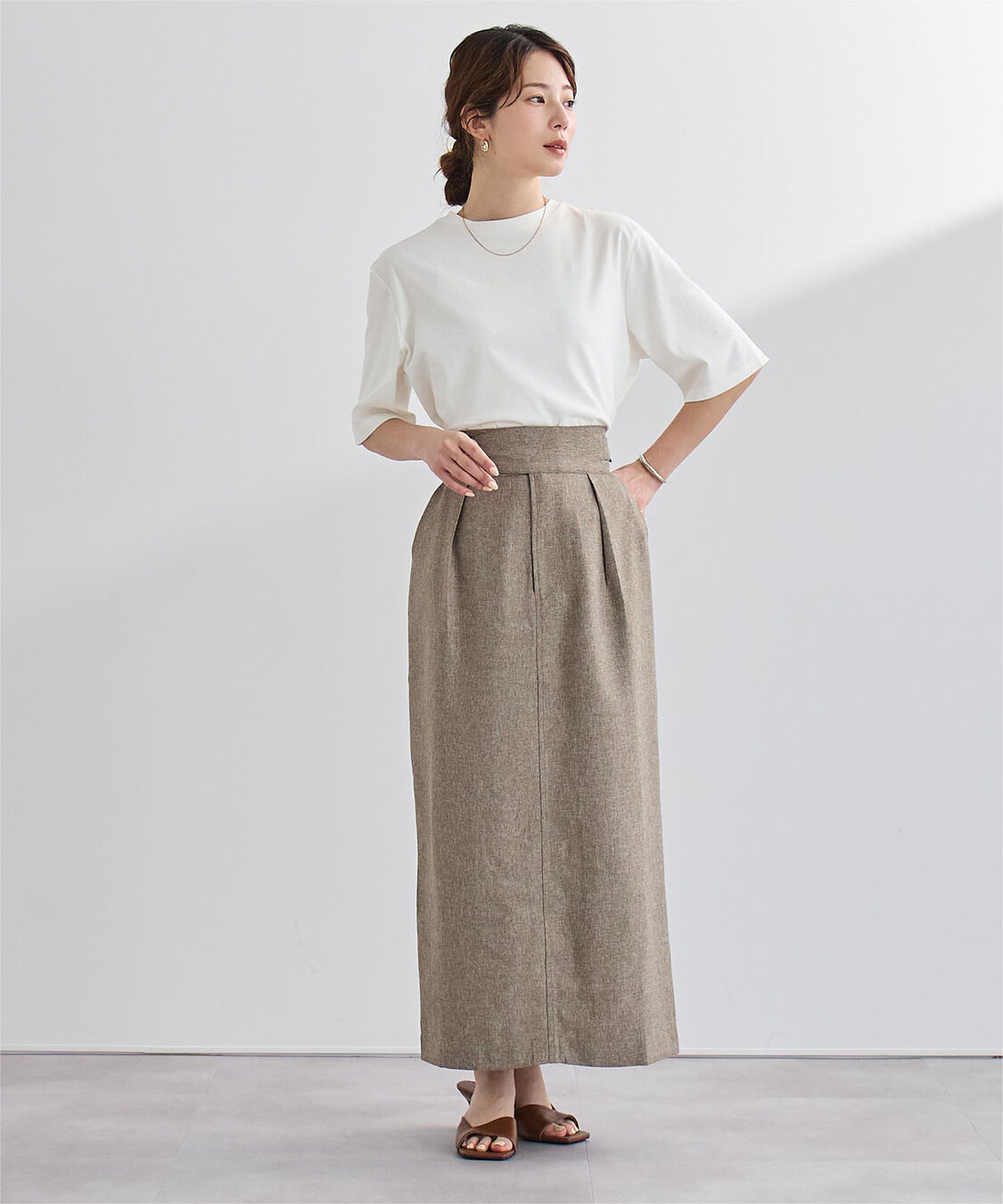 ur's「汗染み防止クロップドTシャツ」|Tシャツ・カットソー|