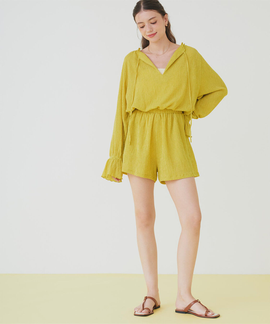 SEA DRESS「リラックス長袖オールインワン/ラッシュガード」|コンビネゾン|