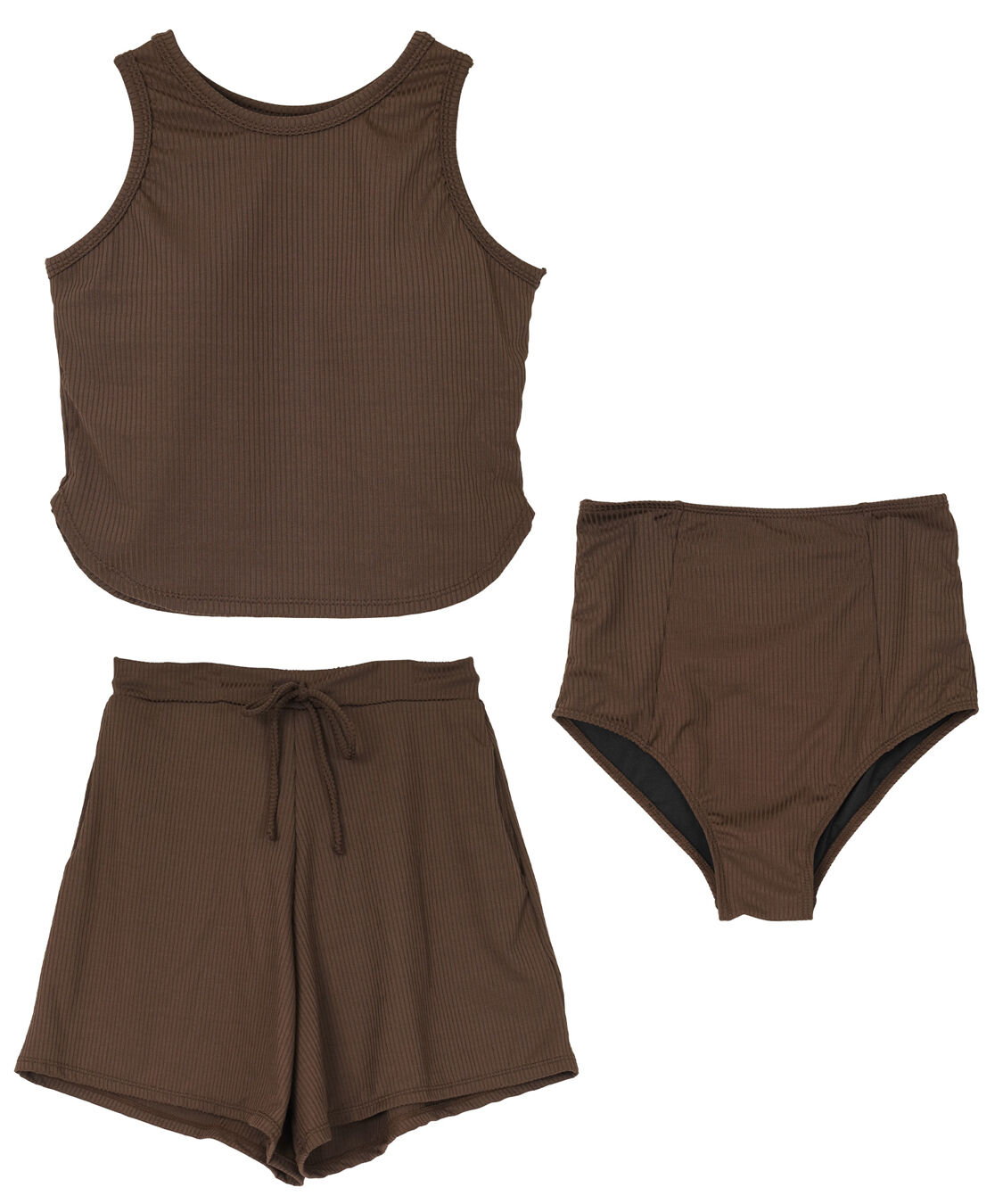 SEA DRESS「3点セット/ショートパンツ&times;タンクトップビキニ/水着」|ビキニ|