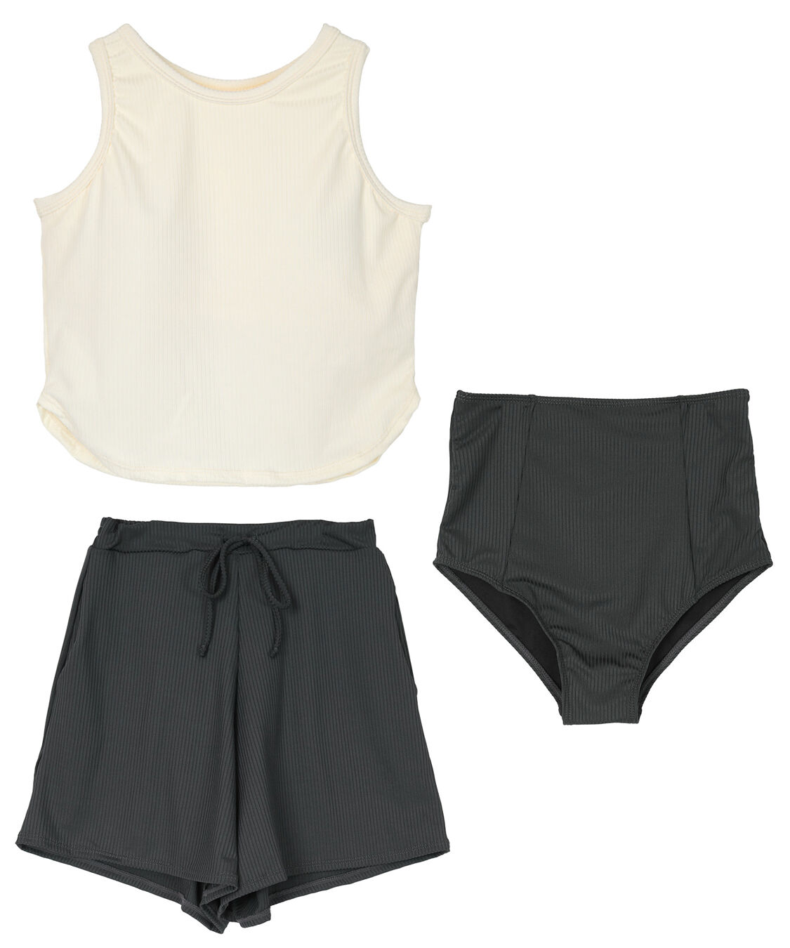 SEA DRESS「3点セット/ショートパンツ&times;タンクトップビキニ/水着」|ビキニ|