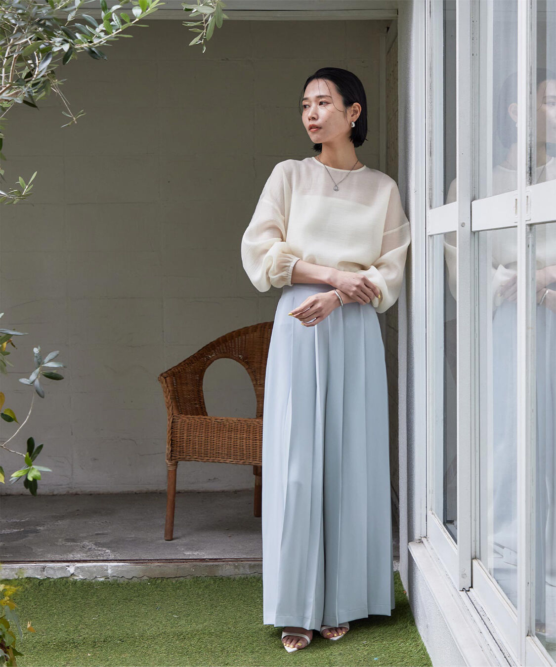 ur's「プリーツワイドパンツ」|スラックス|