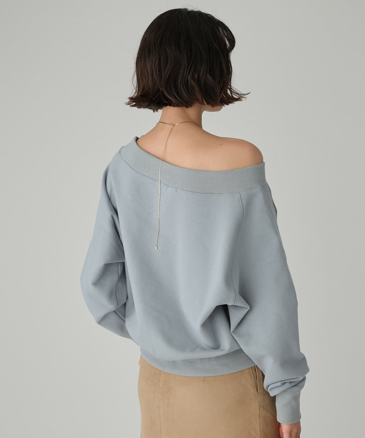 BABYLONE「ボ－トネック裏毛プルオーバー」|スウェット・ジャージ|