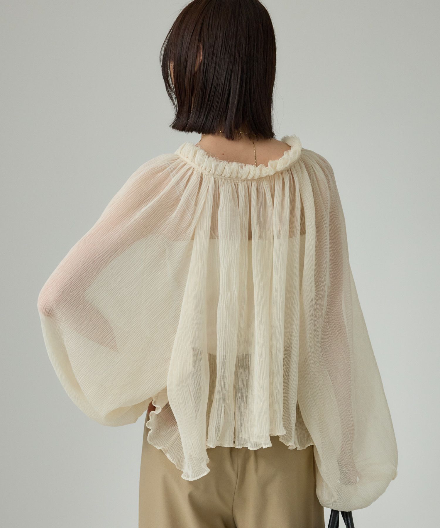 BABYLONE「2WAY楊柳ブラウス」|シャツ・ブラウス|