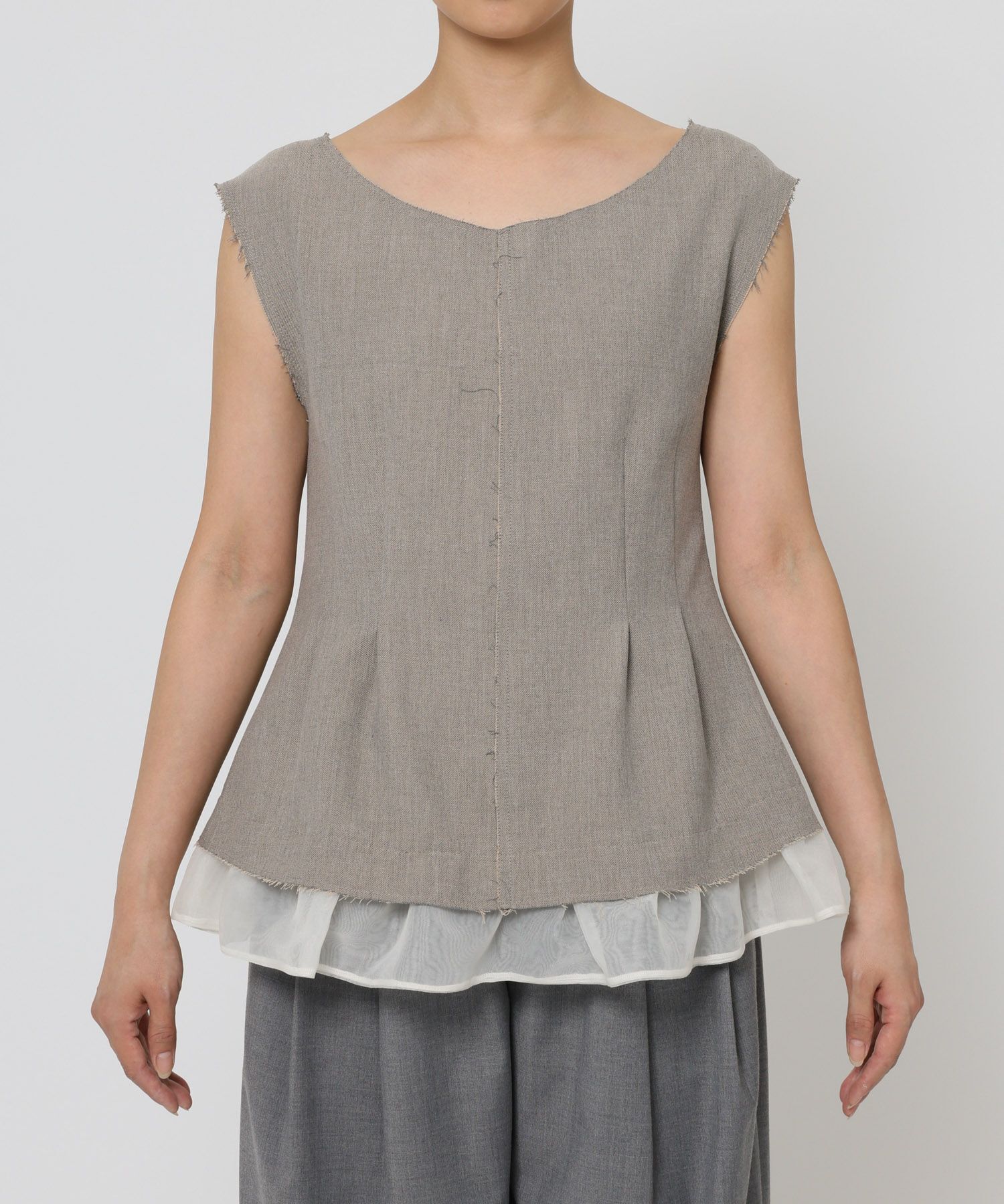 BABYLONE「ヘムレイヤードブラウス」|シャツ・ブラウス|