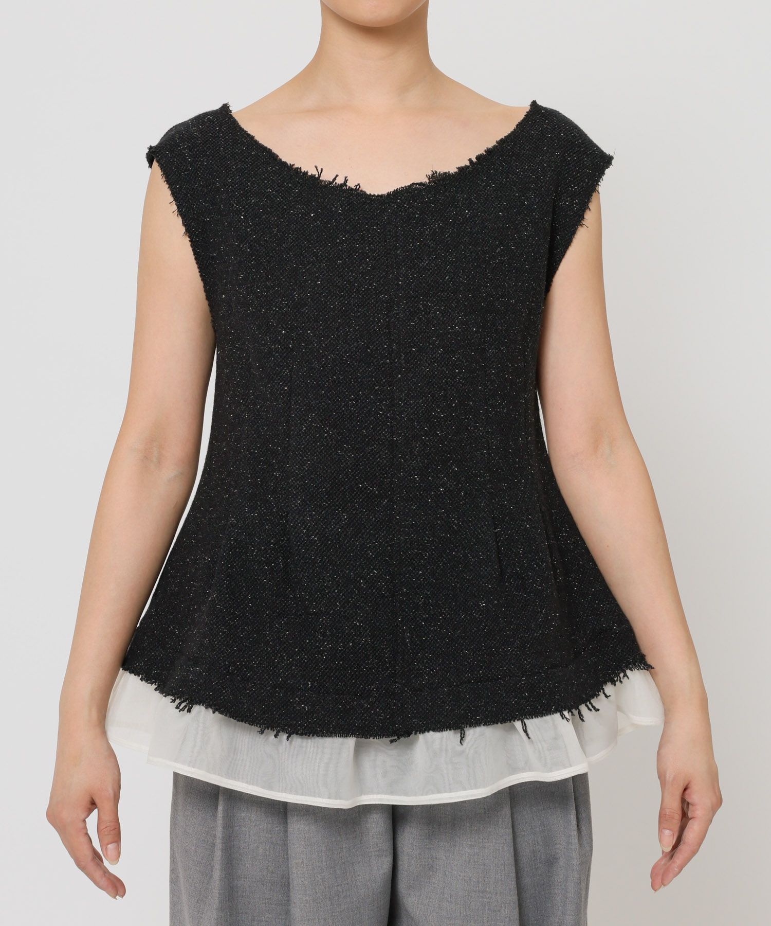 BABYLONE「ヘムレイヤードブラウス」|シャツ・ブラウス|