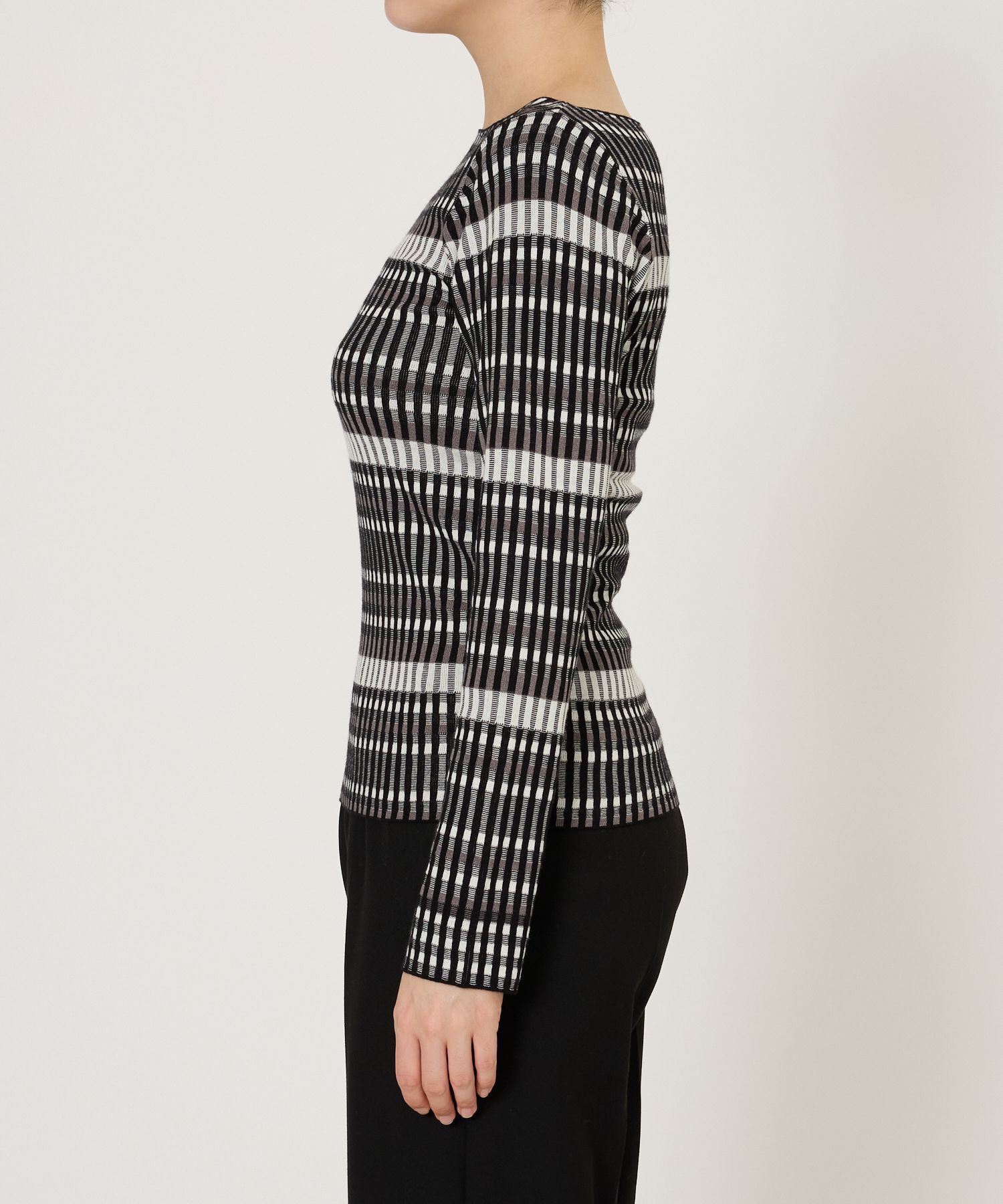 BABYLONE「ギンガム柄プルオーバー」|ニット・セーター|