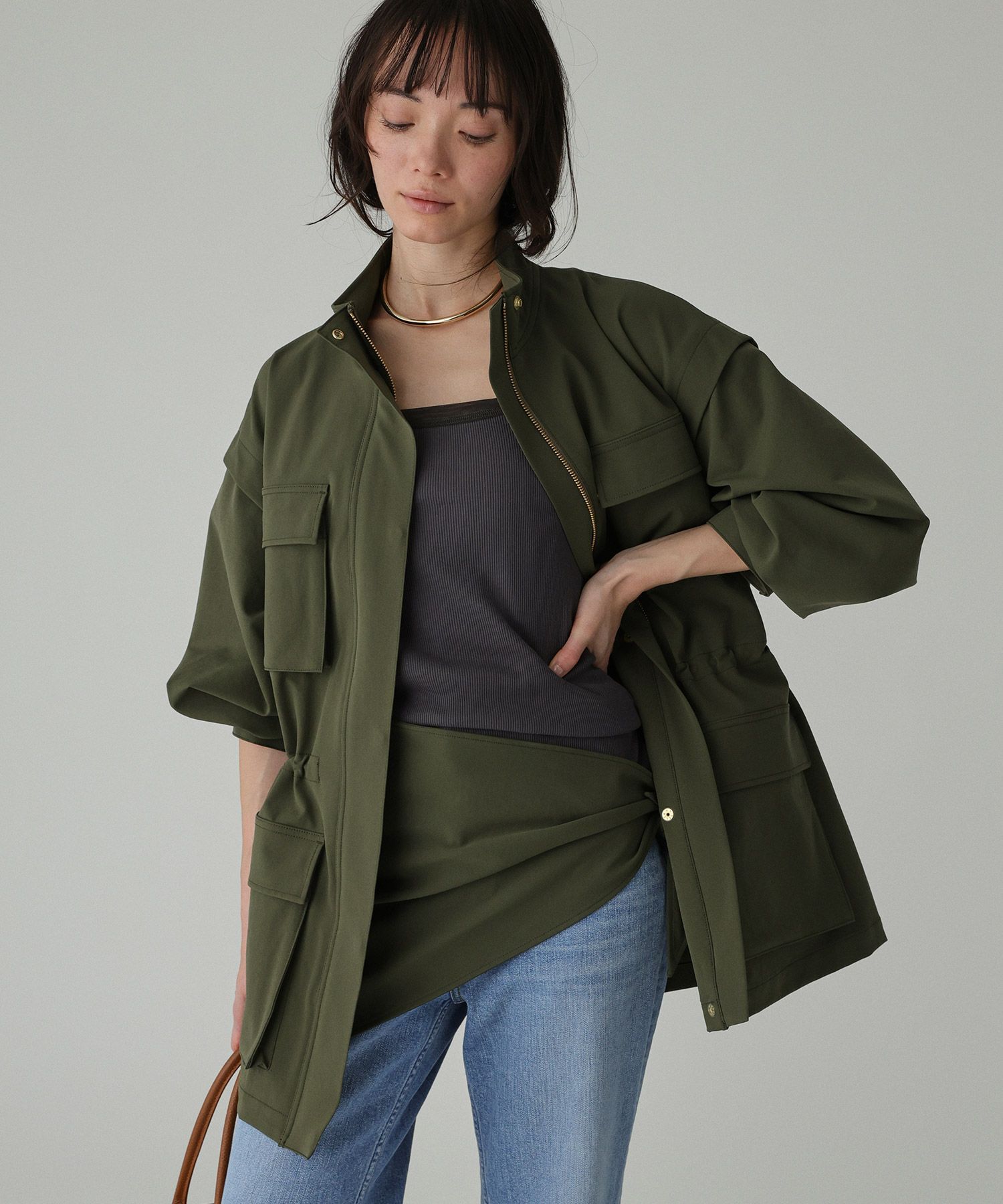 BABYLONE「【撥水・UVカット】ダブルクロスブルゾン」|ブルゾン・スタジャン|