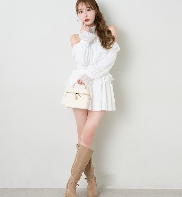  「肩ビジューアメスリチュニック」|シャツ・ブラウス|