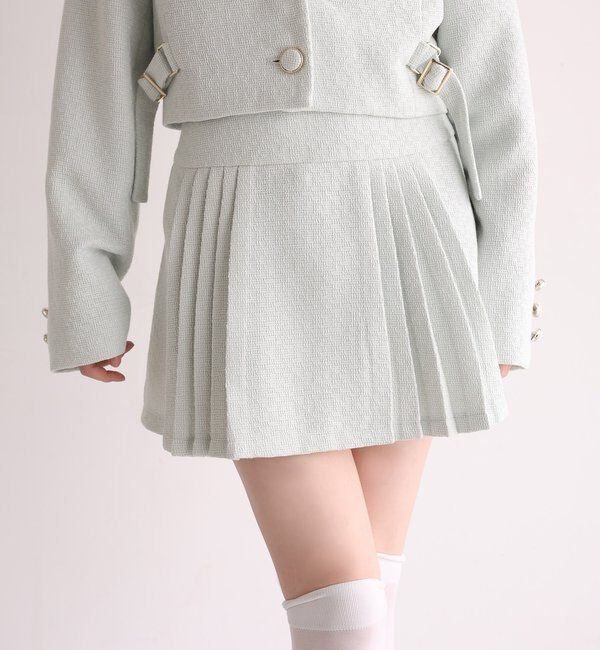  「ツイードプリーツミニスカート／サイズ展開あり」|スカート|