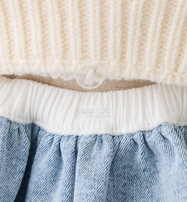  「【Denim Collection】肩リボンビスチェ」|シャツ・ブラウス|