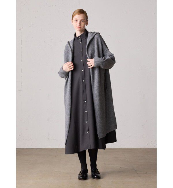 MidiUmi「MidiUmi フード付きロングコート」|その他|チャコールグレー