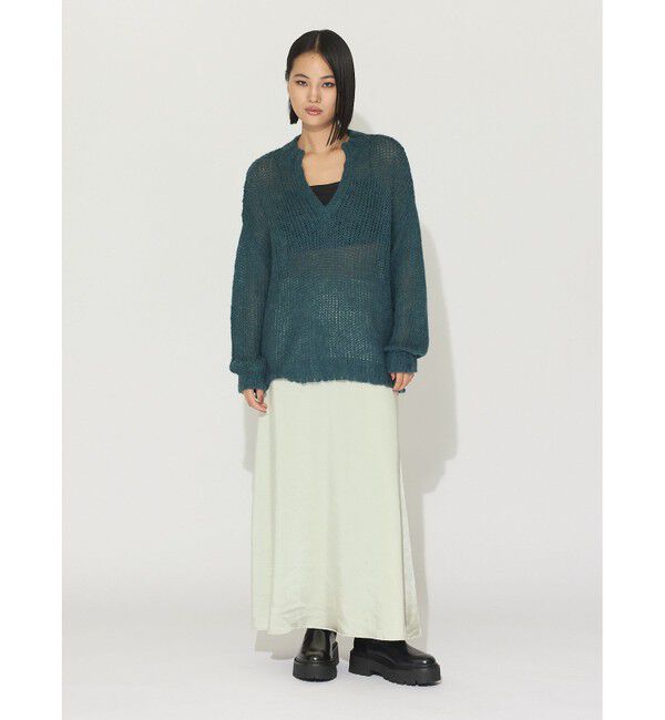 MIDIUMISOLID「MIDIUMISOLID for Ladies サテンマーメイドスカート（SOPHISTICATE)」|スカート|ミント