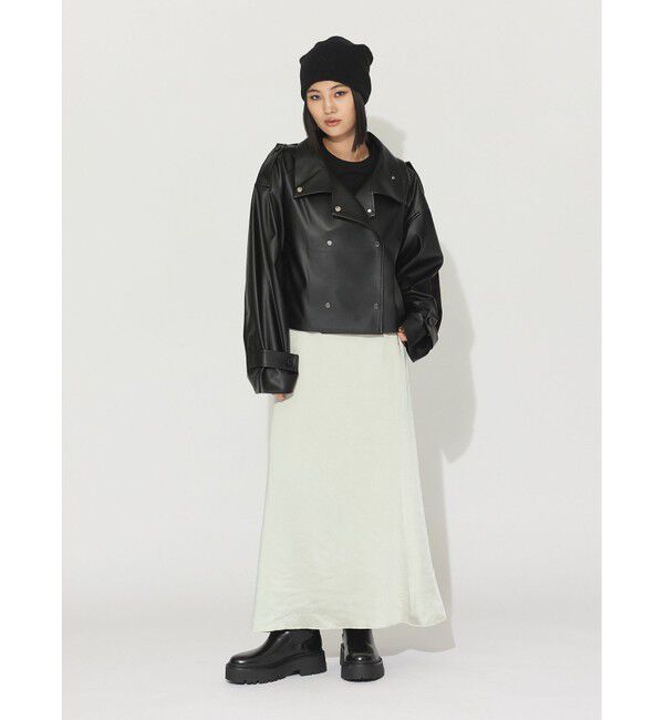 MIDIUMISOLID「MIDIUMISOLID for Ladies サテンマーメイドスカート（SOPHISTICATE)」|スカート|