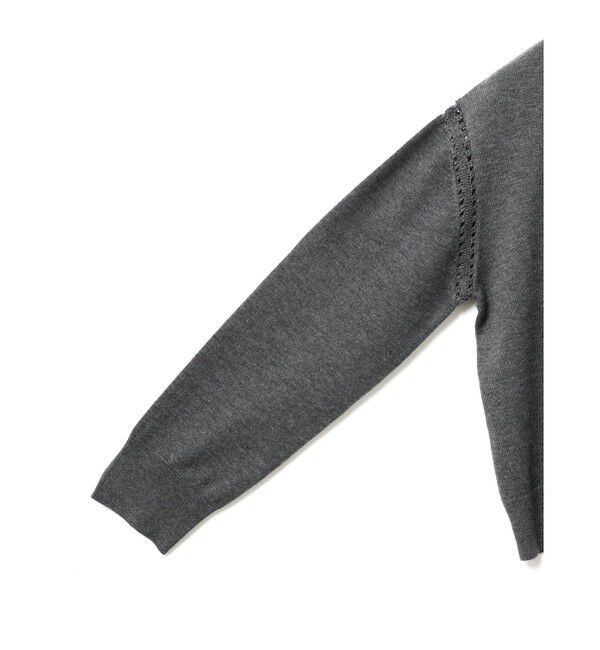 mizuiro ind「mizuiro ind クルーネックカーディガンクロシェ」|ニット・セーター|