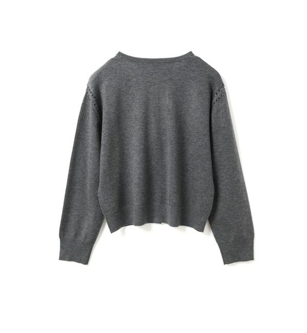 mizuiro ind「mizuiro ind クルーネックカーディガンクロシェ」|ニット・セーター|