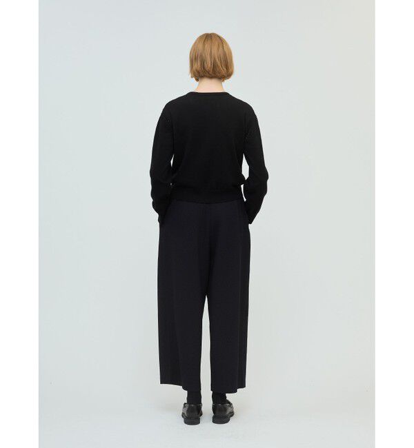 mizuiro ind「mizuiro ind クルーネックカーディガンクロシェ」|ニット・セーター|