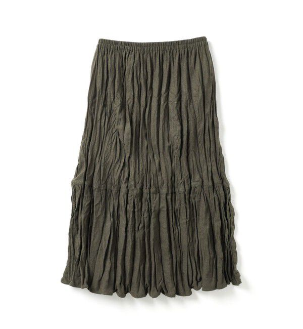 mizuiro ind「mizuiro ind ウールブレンドティアードワッシャースカート」|スカート|