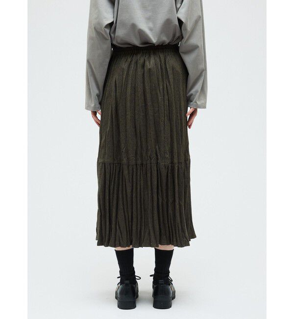 mizuiro ind「mizuiro ind ウールブレンドティアードワッシャースカート」|スカート|