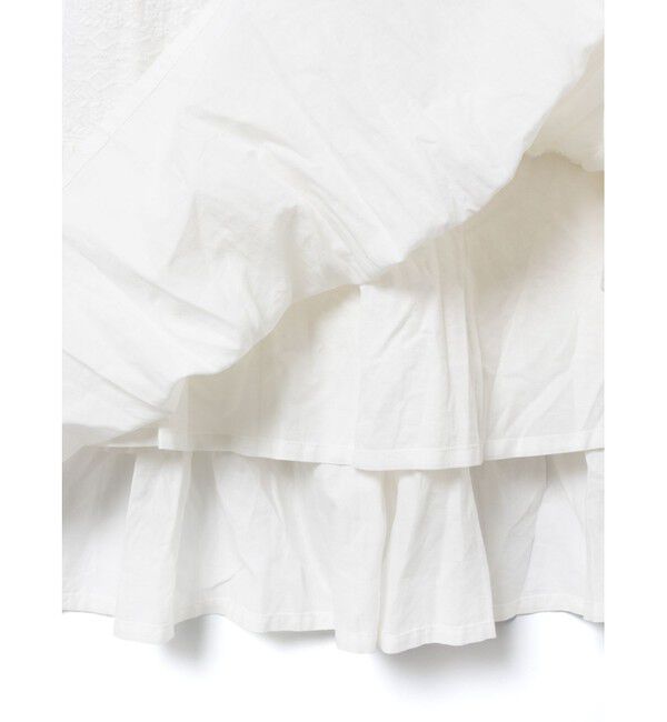 MARMARMAR「MARMARMAR レース切り替えタックボリュームスカート」|スカート|