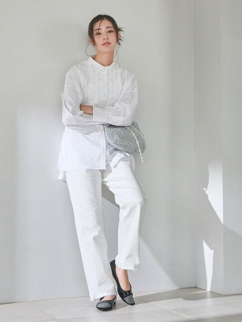 Te chichi「【宮本茉由着用】ストレートシルエットDenim」|その他|オフホワイト