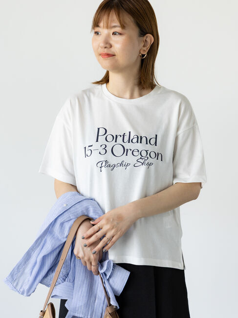 Lugnoncure「【接触冷感】フロントロゴTシャツ」|Tシャツ・カットソー|