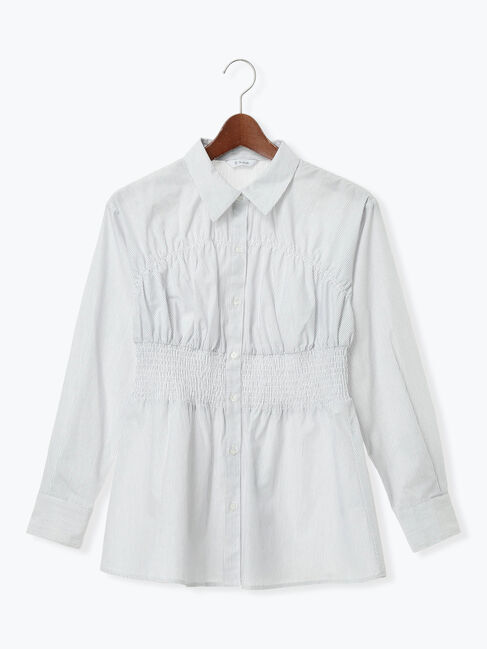 Te chichi「ペプラムシャーリングシャツブラウス」|シャツ・ブラウス|オフホワイト