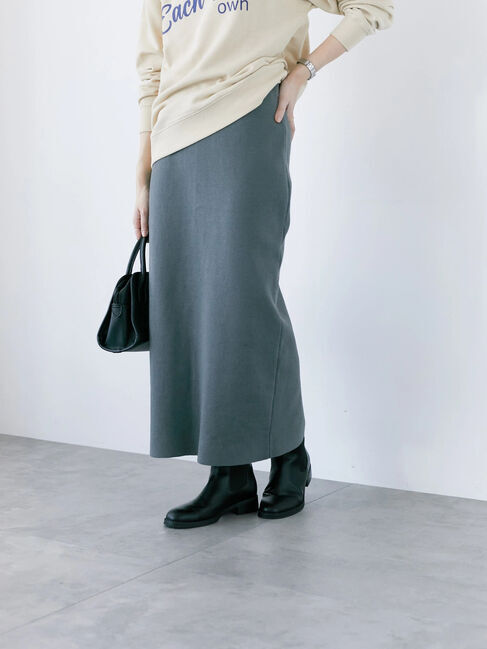 Samansa Mos2 blue「◎ニットタイトスカート」|スカート|