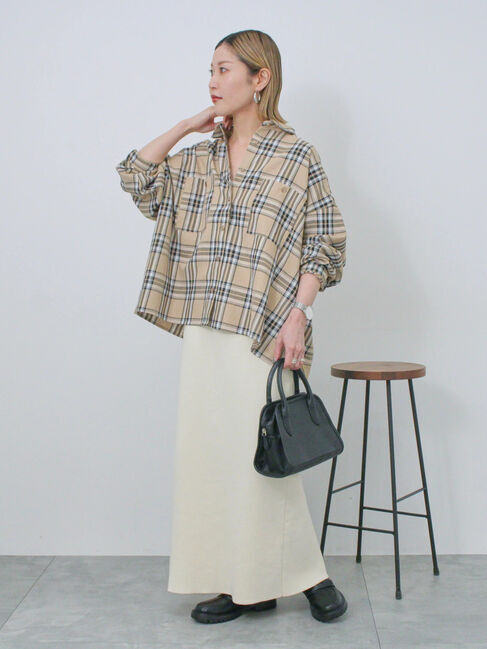 Samansa Mos2 blue「◎ニットタイトスカート」|スカート|