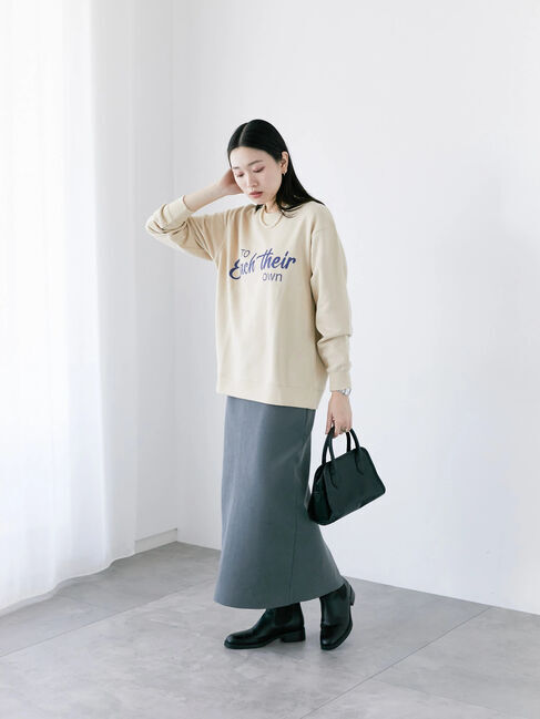 Samansa Mos2 blue「◎ニットタイトスカート」|スカート|