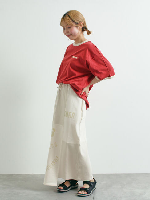 SM2「裏毛プリント配色アシメスカート」|スカート|