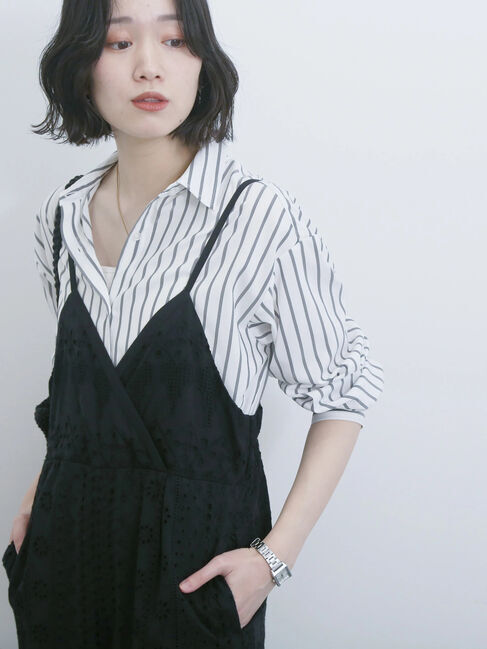 Samansa Mos2 blue「【接触冷感】マルチスタイルシャツ」|シャツ・ブラウス|