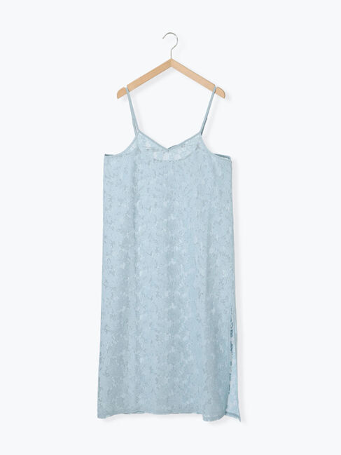 Samansa Mos2 blue「メッシュレースキャミワンピース」|ワンピース|