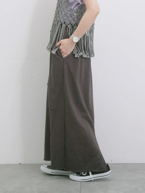 Samansa Mos2 blue「◎裏毛切替ナロースカート」|スカート|